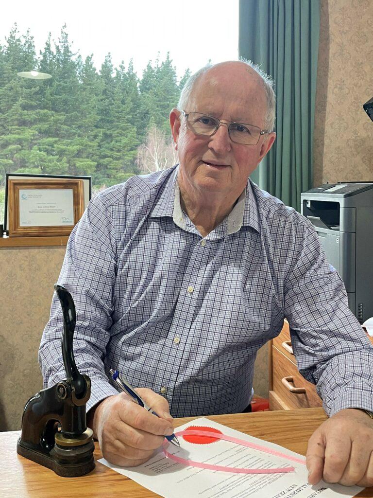 Bruce Stewart photo New Zealand Society of Notaries